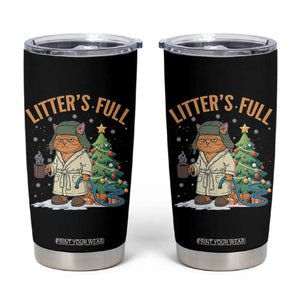 Funny Christmas Vacation Movie Litter's Full Cat Tumbler Cup Xmas Tree TS11 Black Print Your Wear