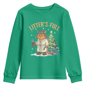 Funny Christmas Vacation Movie Litter's Full Cat Youth Sweatshirt Xmas Tree TS11 Irish Green Print Your Wear