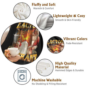 Funny Christmas Santa Lactose Tolerant Throw Blanket Xmas Tummy Ironic Sarcastic Meme TS11 Print Your Wear