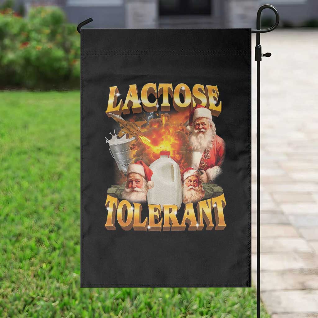 Funny Christmas Santa Lactose Tolerant Garden Flag Xmas Tummy Ironic Sarcastic Meme TS11 Print Your Wear