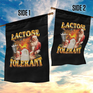 Funny Christmas Santa Lactose Tolerant Garden Flag Xmas Tummy Ironic Sarcastic Meme TS11 Print Your Wear