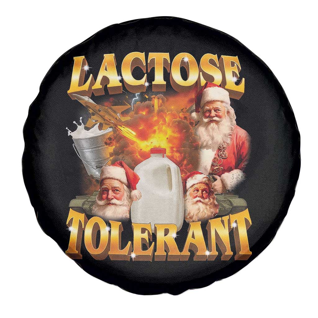 Funny Christmas Santa Lactose Tolerant Spare Tire Cover Xmas Tummy Ironic Sarcastic Meme TS11 Print Your Wear