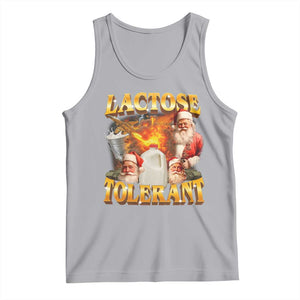 Funny Christmas Santa Lactose Tolerant Tank Top Xmas Tummy Ironic Sarcastic Meme TS11 Athletic Heather Print Your Wear