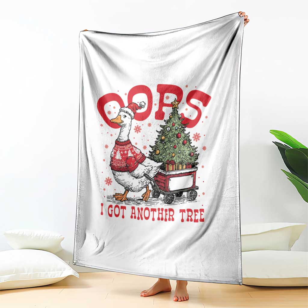 Funny Oops I Got Another Tree Funny Christmas Goose Throw Blanket TS11 Print Your Wear
