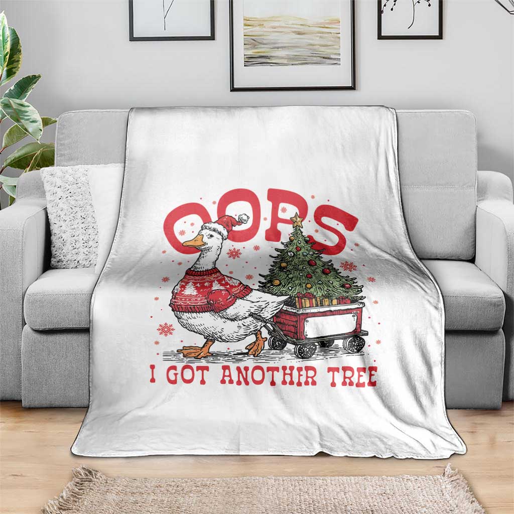 Funny Oops I Got Another Tree Funny Christmas Goose Throw Blanket TS11 Print Your Wear