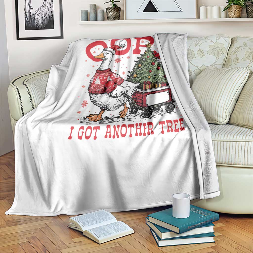 Funny Oops I Got Another Tree Funny Christmas Goose Throw Blanket TS11 Print Your Wear