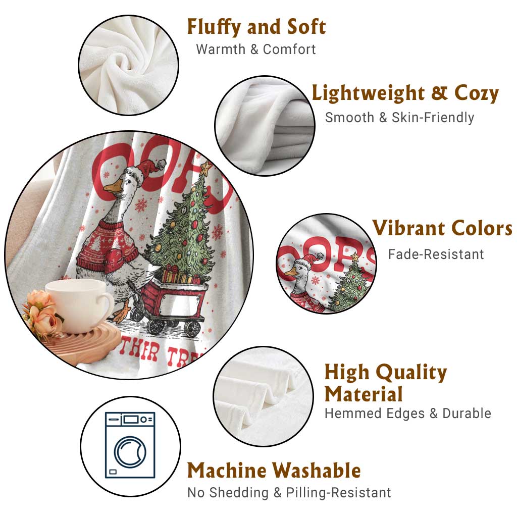 Funny Oops I Got Another Tree Funny Christmas Goose Throw Blanket TS11 Print Your Wear