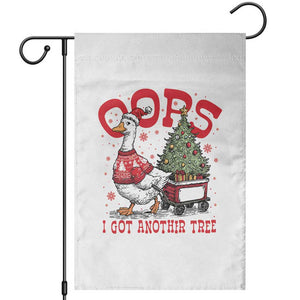 Funny Oops I Got Another Tree Funny Christmas Goose Garden Flag TS11 White Print Your Wear