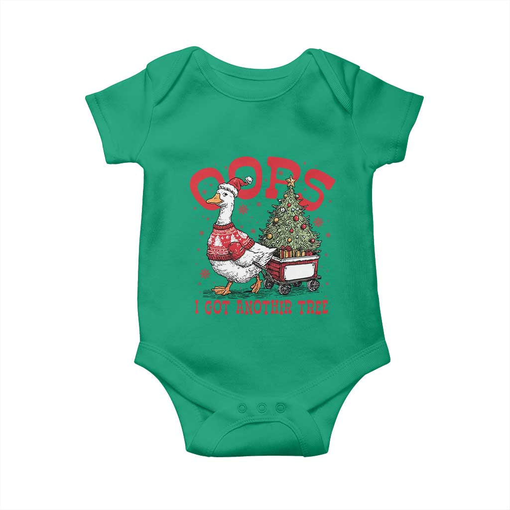 Funny Oops I Got Another Tree Funny Christmas Goose Baby Onesie TS11 Irish Green Print Your Wear