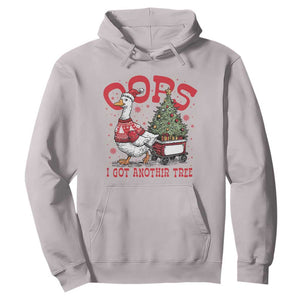 Funny Oops I Got Another Tree Funny Christmas Goose Hoodie TS11 Ice Gray Print Your Wear