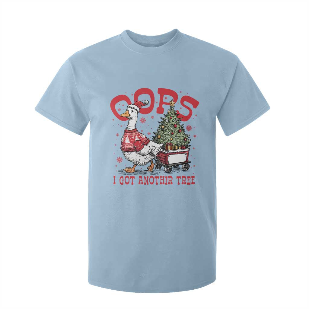 Funny Oops I Got Another Tree Funny Christmas Goose T Shirt For Kid TS11 Light Blue Print Your Wear