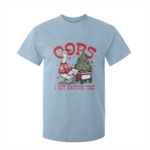 Funny Oops I Got Another Tree Funny Christmas Goose T Shirt For Kid TS11 Light Blue Print Your Wear