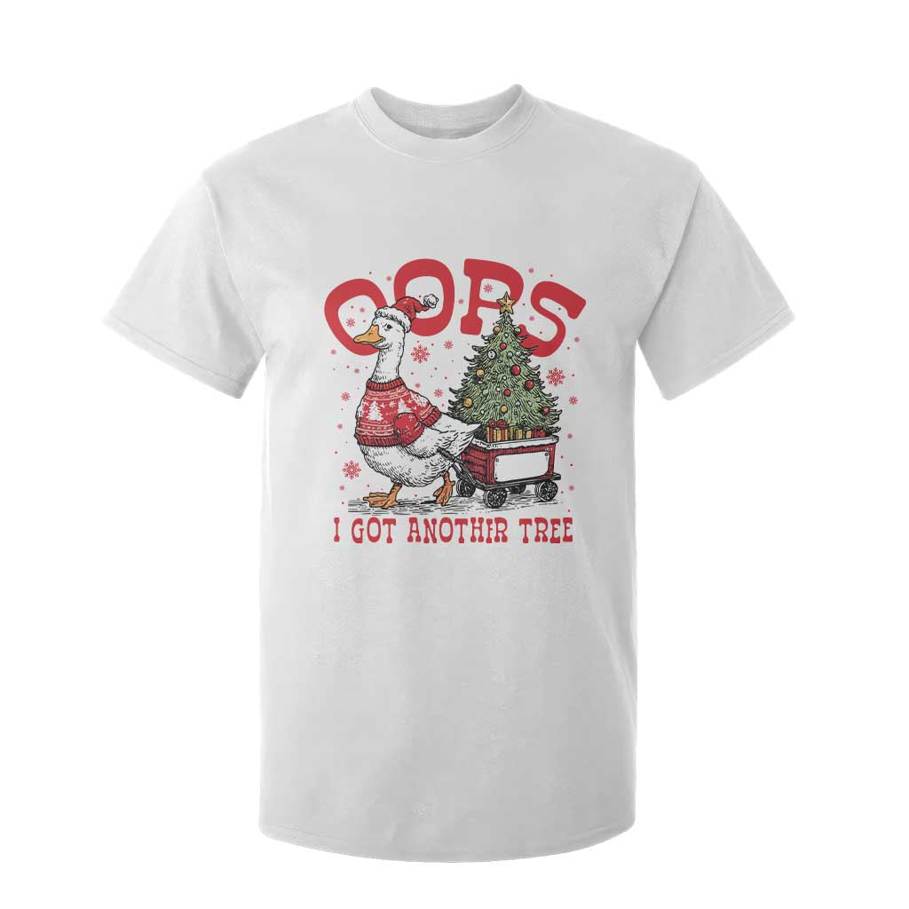 Funny Oops I Got Another Tree Funny Christmas Goose T Shirt For Kid TS11 White Print Your Wear