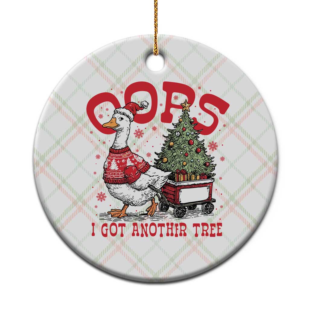 Funny Oops I Got Another Tree Funny Christmas Goose Ceramic Ornament TS11 1pc Christmas Plaid Print Your Wear