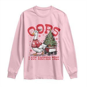 Funny Oops I Got Another Tree Funny Christmas Goose Long Sleeve Shirt TS11 Light Pink Print Your Wear