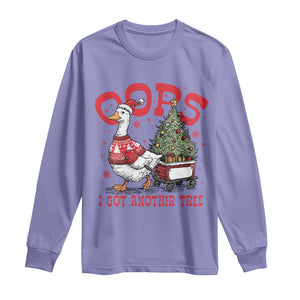 Funny Oops I Got Another Tree Funny Christmas Goose Long Sleeve Shirt TS11 Violet Print Your Wear