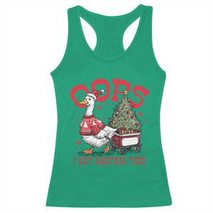 Funny Oops I Got Another Tree Funny Christmas Goose Racerback Tank Top TS11 Irish Green Print Your Wear