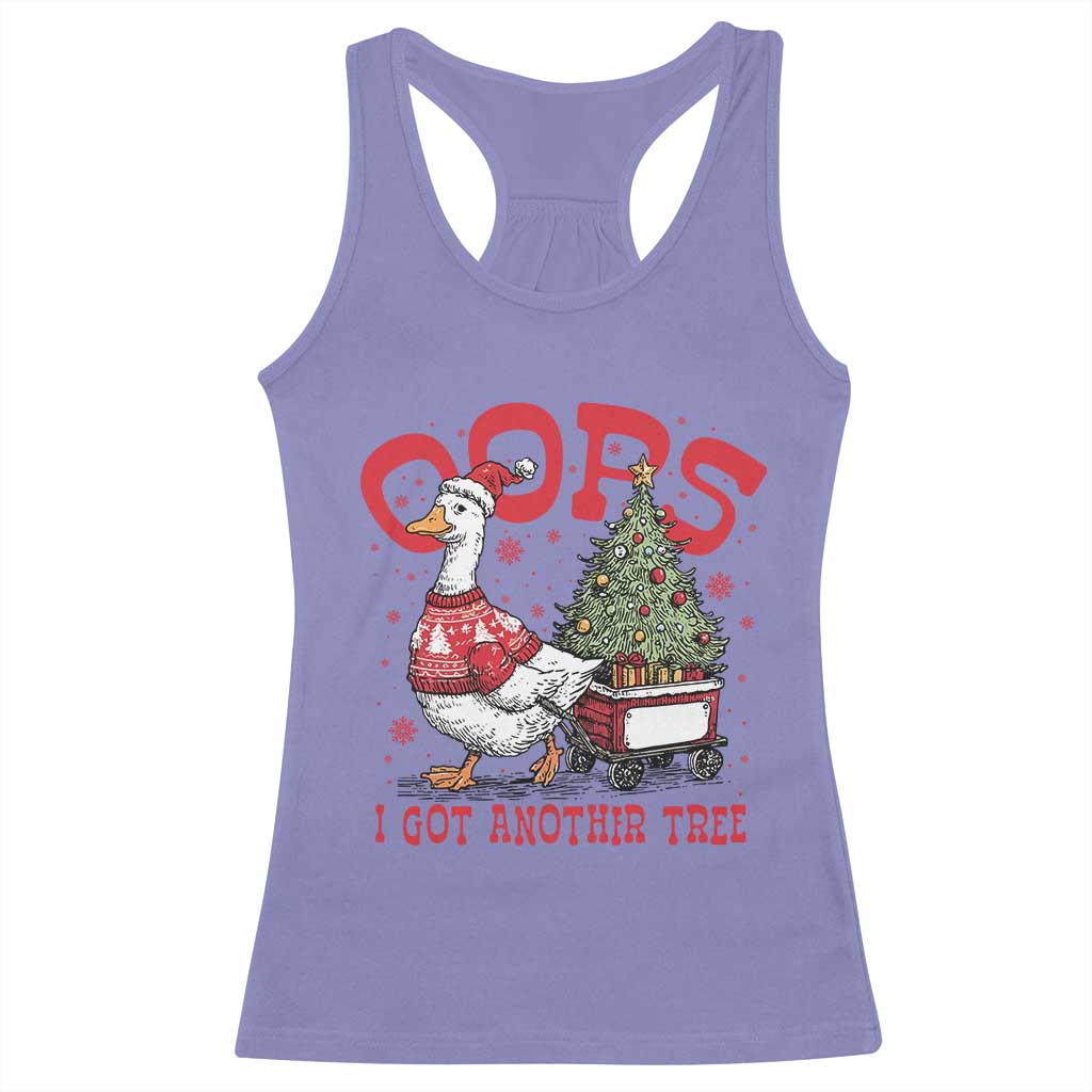 Funny Oops I Got Another Tree Funny Christmas Goose Racerback Tank Top TS11 Violet Print Your Wear
