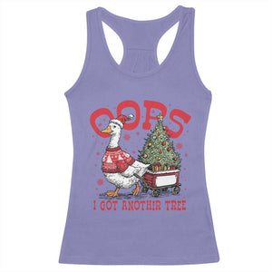 Funny Oops I Got Another Tree Funny Christmas Goose Racerback Tank Top TS11 Violet Print Your Wear