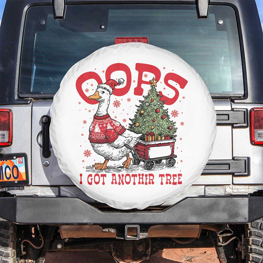 Funny Oops I Got Another Tree Funny Christmas Goose Spare Tire Cover TS11 No hole White Print Your Wear