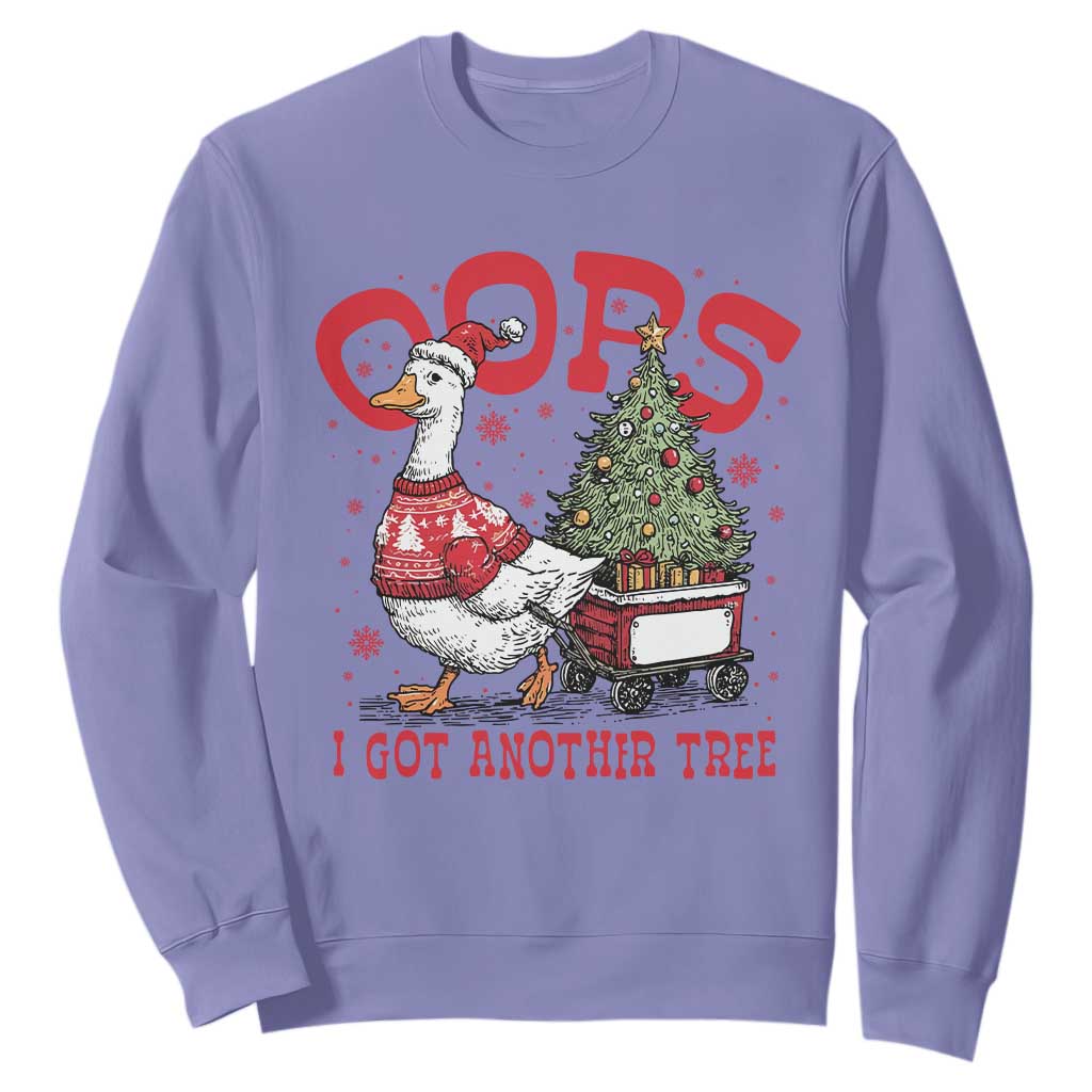 Funny Oops I Got Another Tree Funny Christmas Goose Sweatshirt TS11 Violet Print Your Wear