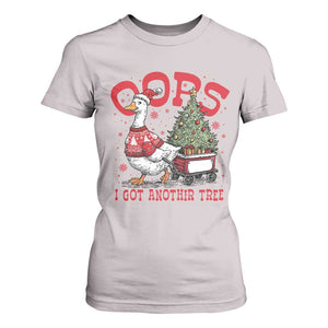 Funny Oops I Got Another Tree Funny Christmas Goose T Shirt For Women TS11 Ice Gray Print Your Wear