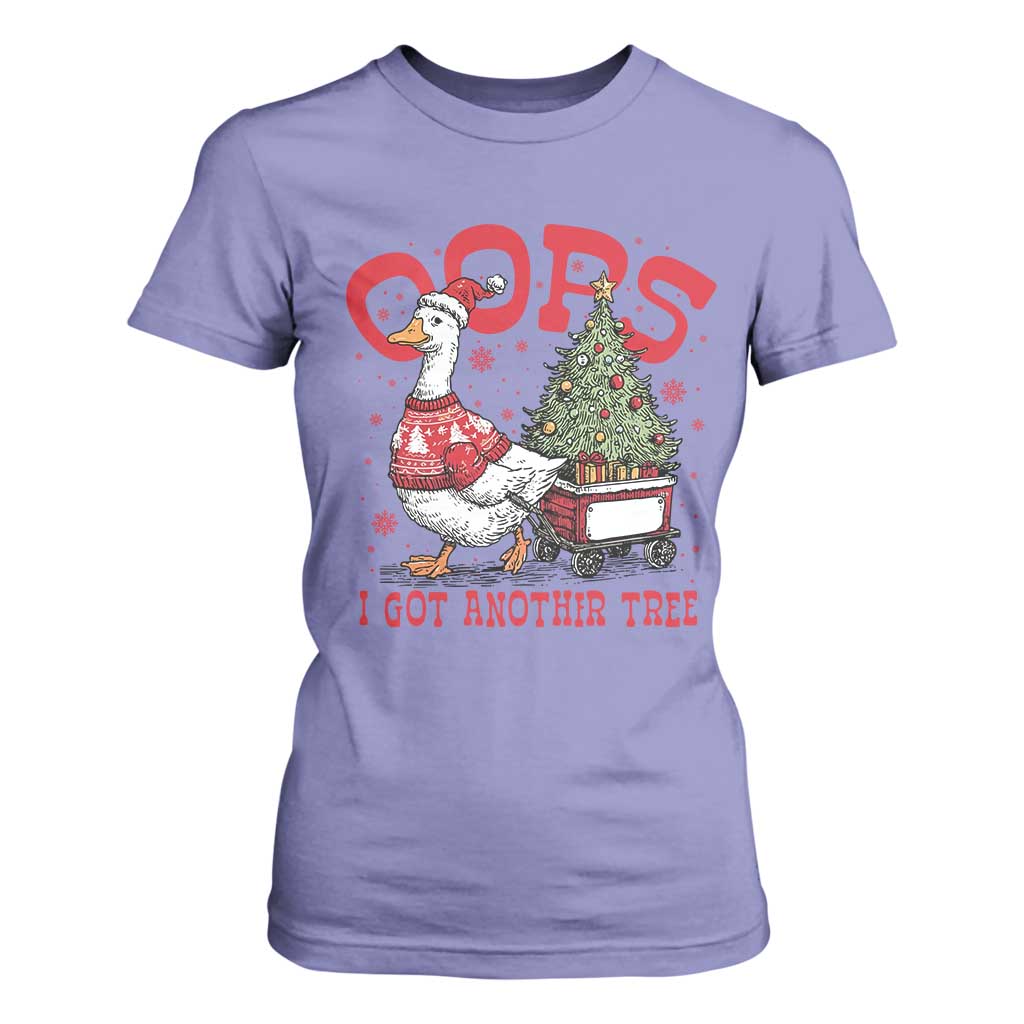 Funny Oops I Got Another Tree Funny Christmas Goose T Shirt For Women TS11 Violet Print Your Wear