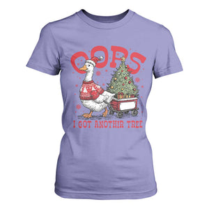 Funny Oops I Got Another Tree Funny Christmas Goose T Shirt For Women TS11 Violet Print Your Wear