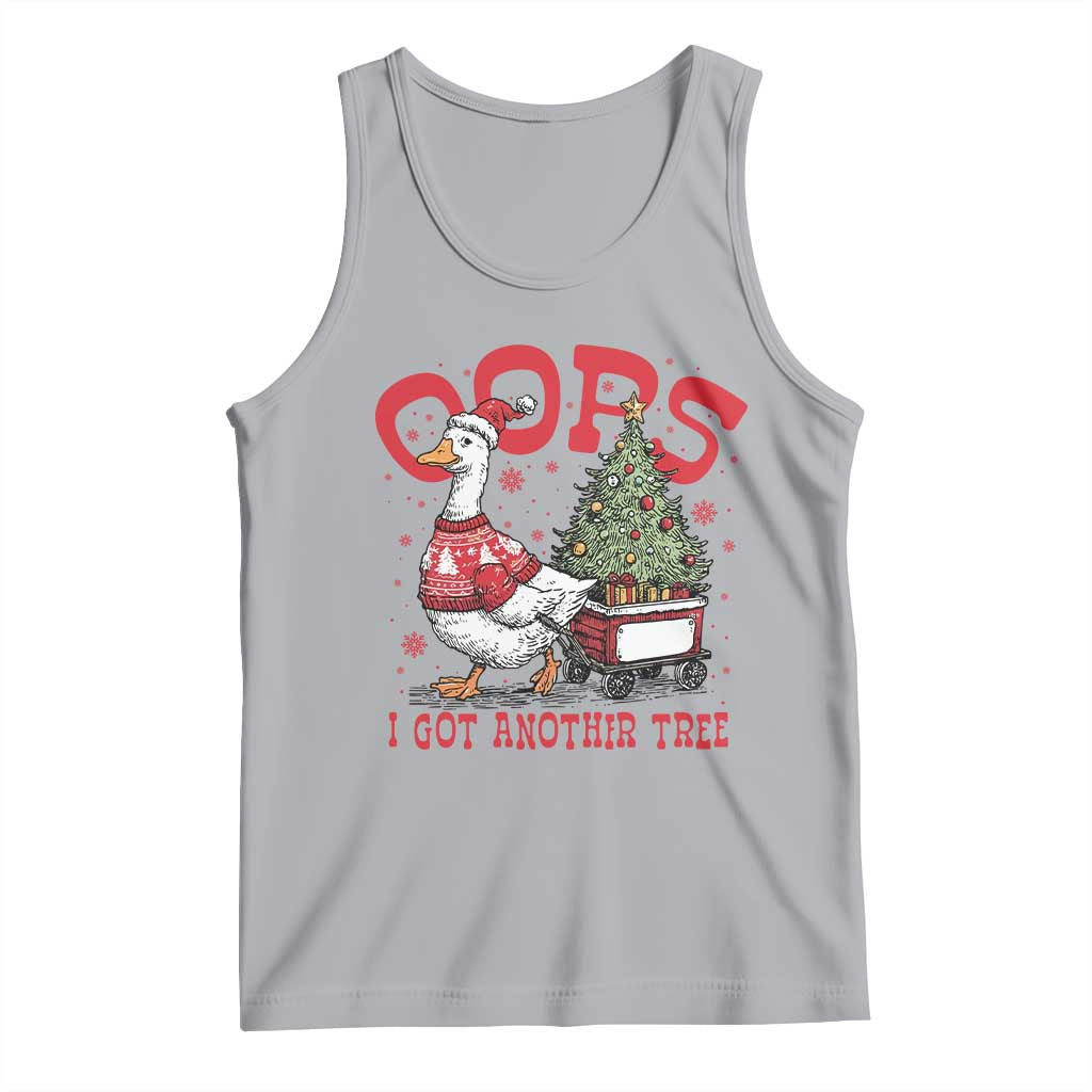 Funny Oops I Got Another Tree Funny Christmas Goose Tank Top TS11 Athletic Heather Print Your Wear