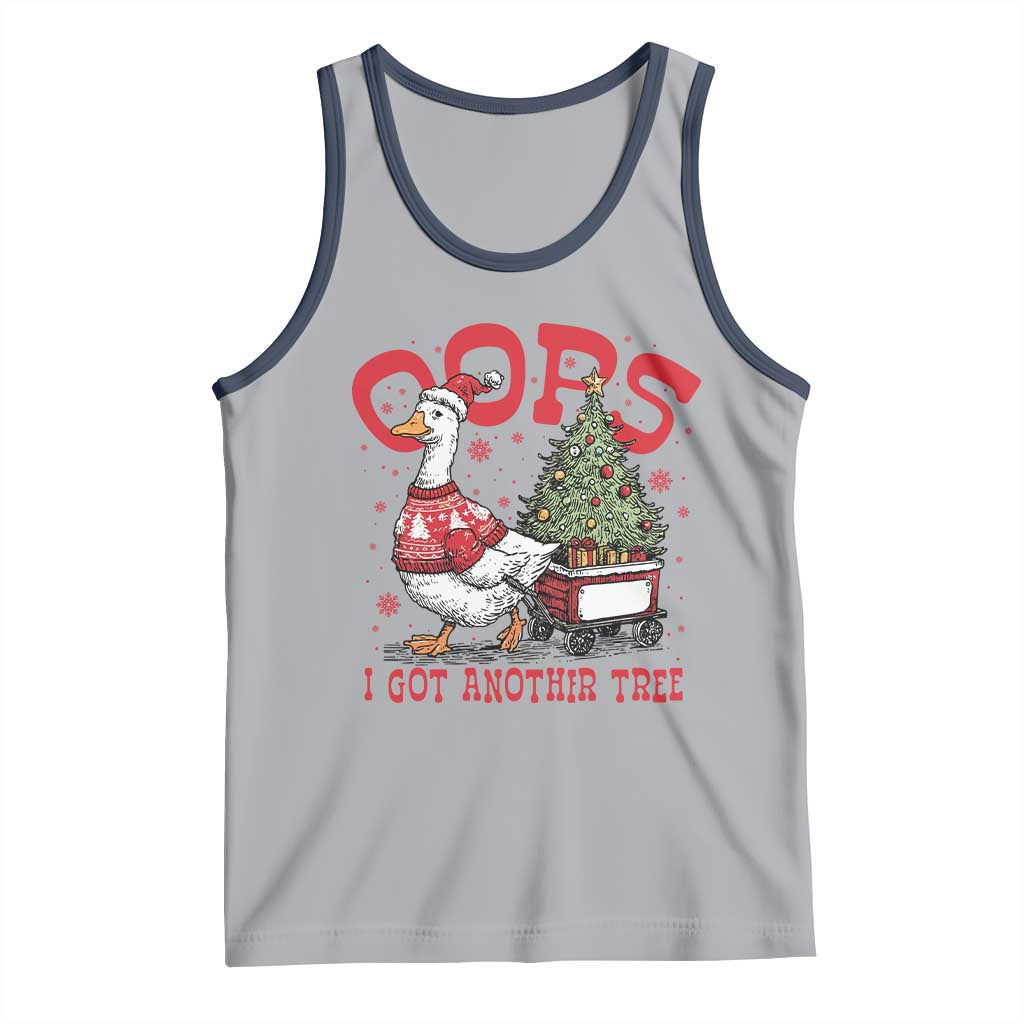Funny Oops I Got Another Tree Funny Christmas Goose Tank Top TS11 Athletic Heather Navy Print Your Wear