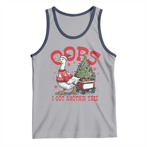 Funny Oops I Got Another Tree Funny Christmas Goose Tank Top TS11 Athletic Heather Navy Print Your Wear