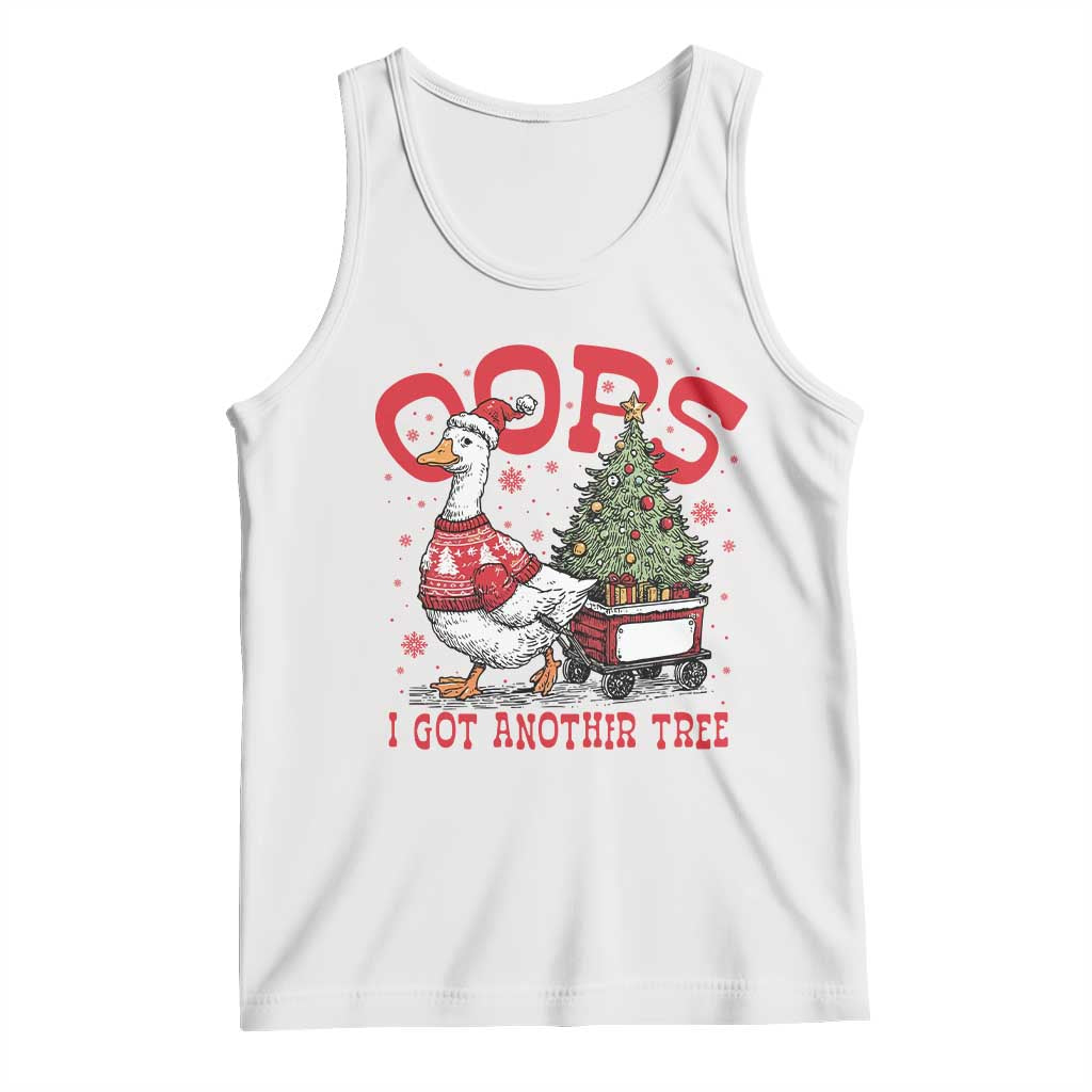 Funny Oops I Got Another Tree Funny Christmas Goose Tank Top TS11 White Print Your Wear