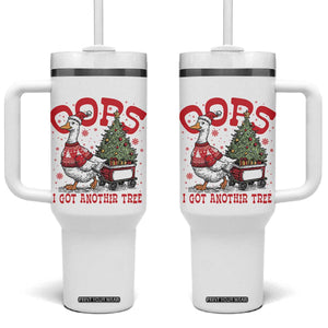 Funny Oops I Got Another Tree Funny Christmas Goose Tumbler With Handle TS11 One Size: 40 oz White Print Your Wear