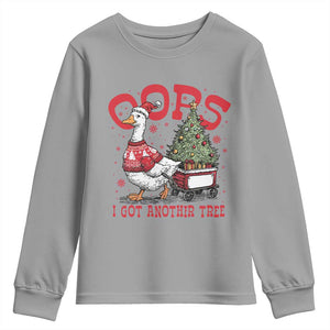 Funny Oops I Got Another Tree Funny Christmas Goose Youth Sweatshirt TS11 Sport Gray Print Your Wear