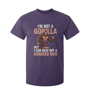 I'm Not A Gorilla But I Can't Beat Off A Hundred Men T Shirt For Kid Funny Bigfoot Meme TS11 Purple Print Your Wear