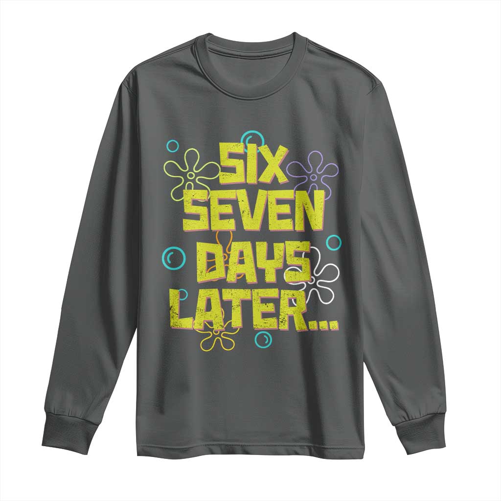 Funny 67 Days Later Long Sleeve Shirt 67 Days Of School Meme Teacher TS11 Dark Heather Print Your Wear