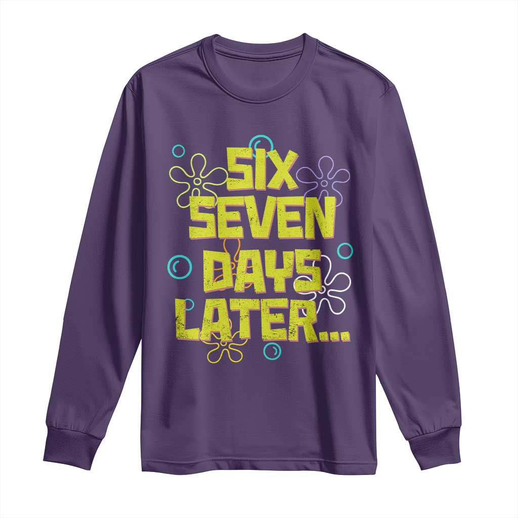 Funny 67 Days Later Long Sleeve Shirt 67 Days Of School Meme Teacher TS11 Purple Print Your Wear