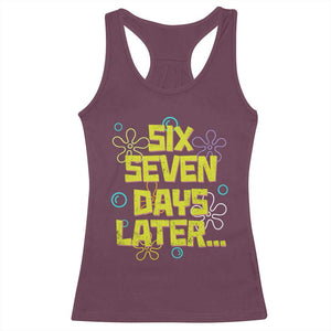 Funny 67 Days Later Racerback Tank Top 67 Days Of School Meme Teacher TS11 Maroon Print Your Wear