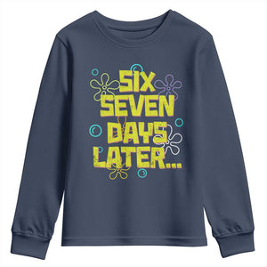 Funny 67 Days Later Youth Sweatshirt 67 Days Of School Meme Teacher TS11 Navy Print Your Wear