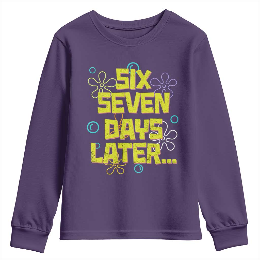 Funny 67 Days Later Youth Sweatshirt 67 Days Of School Meme Teacher TS11 Purple Print Your Wear