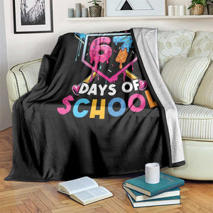 Funny 67 Days Of School Baseball Drip Throw Blanket Six Seven Meme Gen Alpha TS11 Print Your Wear