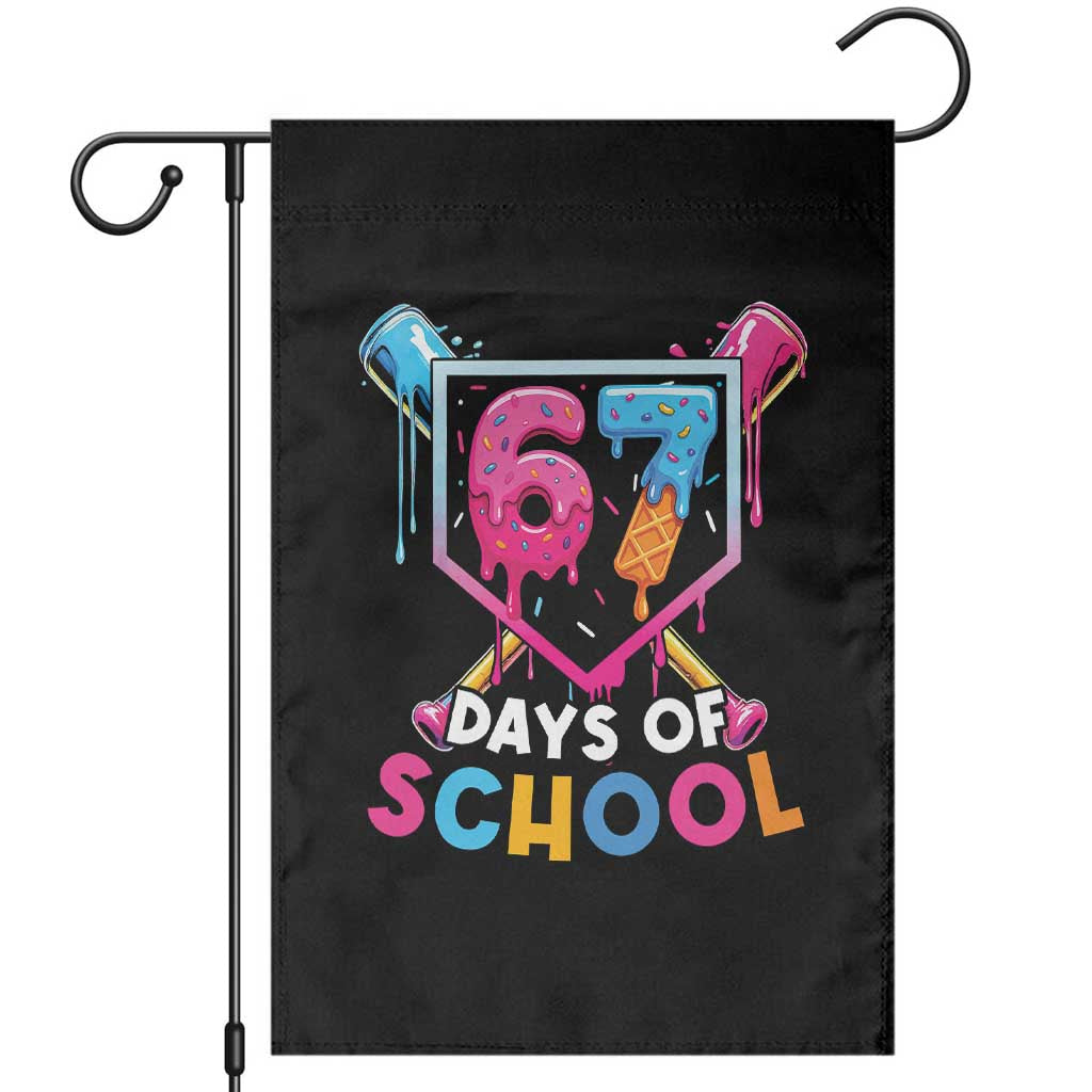 Funny 67 Days Of School Baseball Drip Garden Flag Six Seven Meme Gen Alpha TS11 Black Print Your Wear