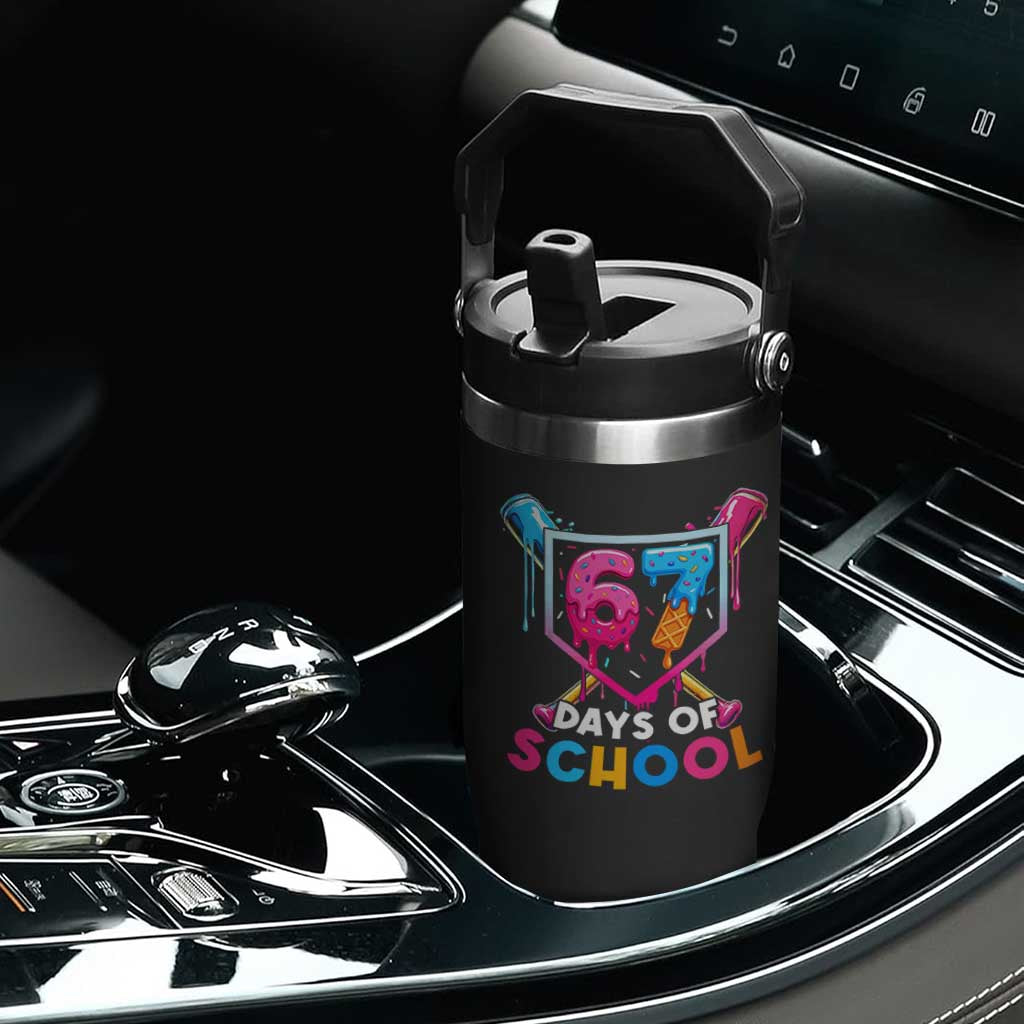 Funny 67 Days Of School Baseball Drip Flip Straw Tumbler Six Seven Meme Gen Alpha TS11 Print Your Wear