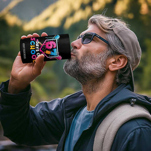 Funny 67 Days Of School Baseball Drip 4 in 1 Can Cooler Tumbler Six Seven Meme Gen Alpha TS11 Print Your Wear