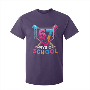 Funny 67 Days Of School Baseball Drip T Shirt For Kid Six Seven Meme Gen Alpha TS11 Purple Print Your Wear