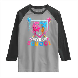 Funny 67 Days Of School Baseball Drip Raglan Shirt Six Seven Meme Gen Alpha TS11 Sport Gray Black Print Your Wear