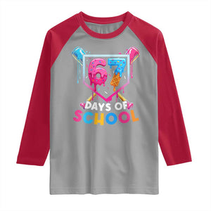 Funny 67 Days Of School Baseball Drip Raglan Shirt Six Seven Meme Gen Alpha TS11 Sport Gray Red Print Your Wear