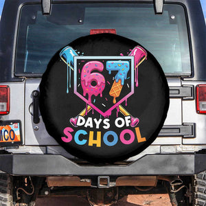 Funny 67 Days Of School Baseball Drip Spare Tire Cover Six Seven Meme Gen Alpha TS11 No hole Black Print Your Wear