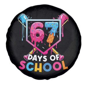 Funny 67 Days Of School Baseball Drip Spare Tire Cover Six Seven Meme Gen Alpha TS11 Print Your Wear