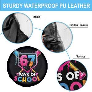 Funny 67 Days Of School Baseball Drip Spare Tire Cover Six Seven Meme Gen Alpha TS11 Print Your Wear